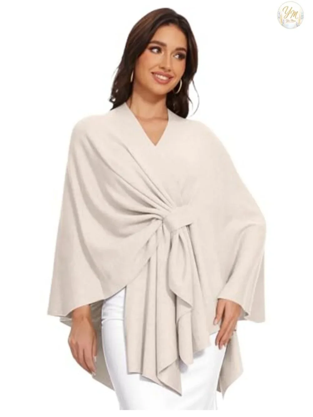 Elegant Poncho Shawl Wrap Buttery Soft Viscose Blend